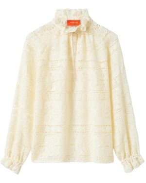 La DoubleJ Blusa Con Volantes - Blanco