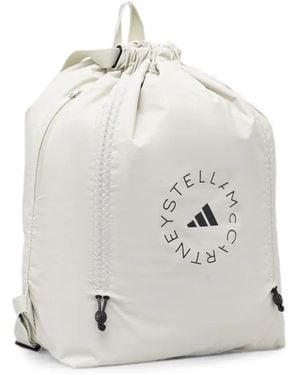 adidas By Stella McCartney Logo-Print Drawstring Backpack - White