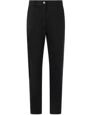 Roberto Cavalli Split-Hem Tapered Pants - Black