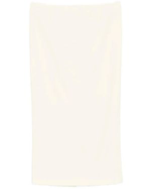 A.M.G Slim Midi Skirt - White