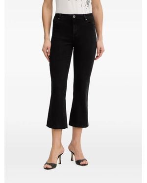 Morgan Cropped Flared Jeans - Black