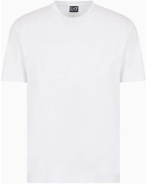 EA7 T-Shirt Met Logo-Reliëf - Wit
