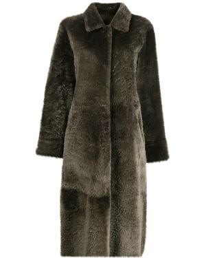 Liska Oversized Fur Coat - Green