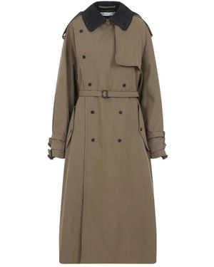 Carven Trench Doppiopetto Con Cintura - Neutro