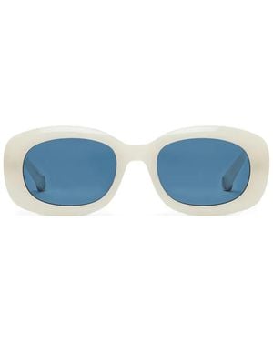 Stella McCartney Chunky Oval-Frame Sunglasses - Blue