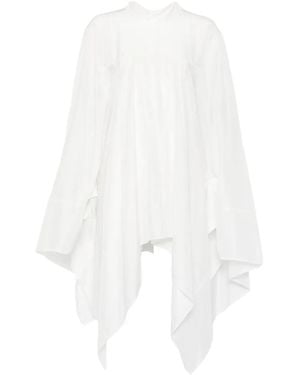 Lanvin Blusa Asimétrica Con Cuello Alto - Blanco