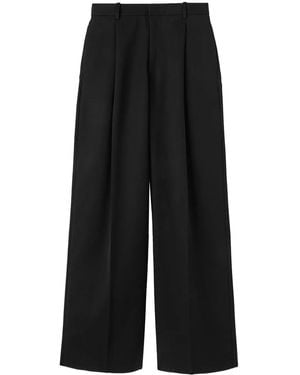 Jil Sander High-Waisted Tailored Wool Trousers - Black
