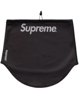 Supreme Braga De Cuello Windstopper Con Logo - Negro