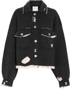 Barrie Fringed Denim Jacket - Black