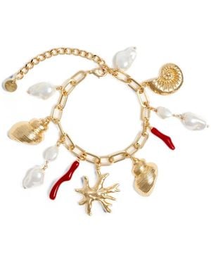 Self-Portrait Bracciale Con Ciondoli - Bianco