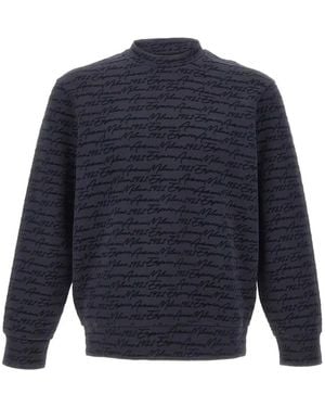 Emporio Armani プリント スウェットシャツ - ブルー