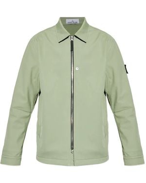 Stone Island Jacke mit aufgesetzten Taschen - Grün