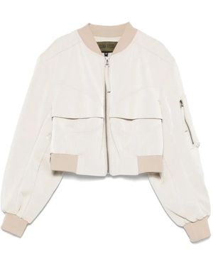 Elena Velez Bustier Bomberjack - Wit