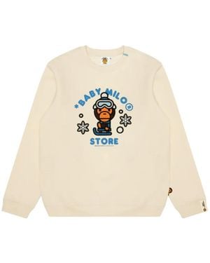 *BABY MILO® STORE BY *A BATHING APE® Pull Baby Milo À Imprimé Graphique - Natural