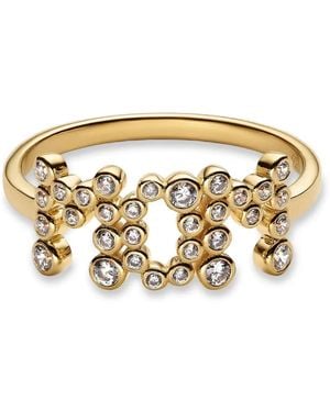 Maria Black Mom Collet Ring - Mettallic