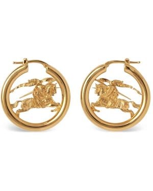Burberry Knight Hoop Earrings - Metallic