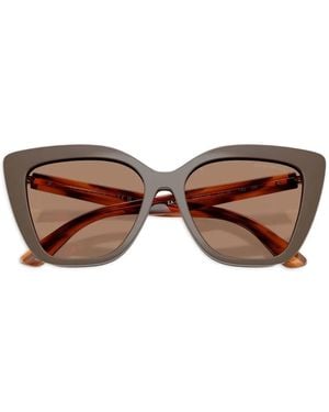 Emporio Armani スクエアフレーム サングラス - ブラウン