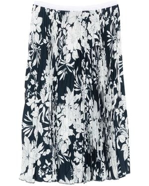 N°21 Pleated Floral-Print Midi Skirt - Blue