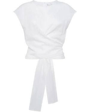 Tela Tied-Waist Top - White