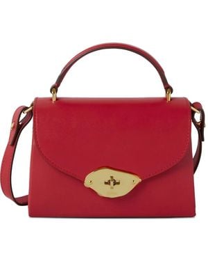 Mulberry Small Lana Flap-Top Leather Satchel - Red