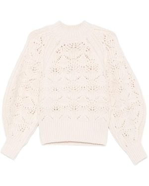 Zimmermann リーフパターン ハイネックセーター - ホワイト