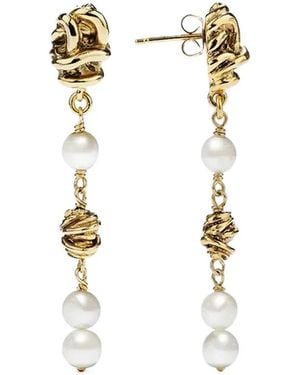Goossens Pendientes Riviera Con Colgante - Blanco