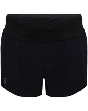 On Shoes Logo-Print Running Shorts - Black