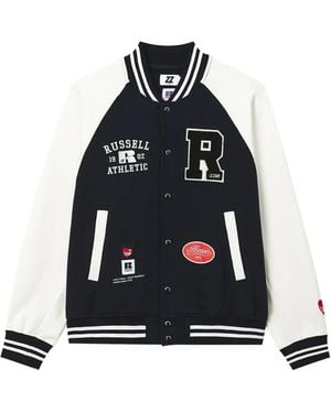 Izzue Logo-Patch Raglan-Sleeve Sweatshirt - Blue