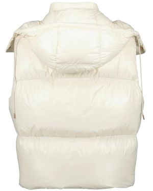 Moncler Quilted Hooded Puffer Gilet - Natural