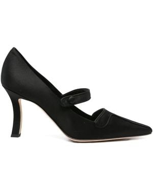 Manolo Blahnik 90Mm Ganeus Pointed-Toe Pumps - Black