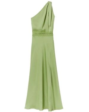 Claudie Pierlot One-Shoulder Satin Dress - Green