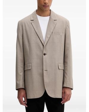 Les Deux James Checked Blazer - Natural