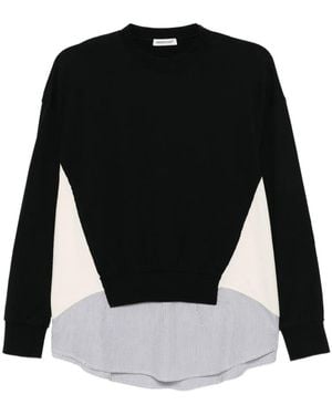 Undercover Layered Cotton Sweatshirt - Black