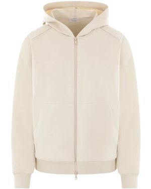 Brunello Cucinelli Sudadera con tejido jersey y capucha - Neutro