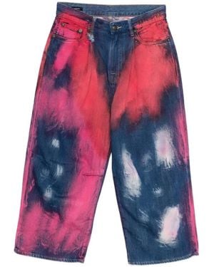 R13 Jeans Mit Batikmuster - Weiß