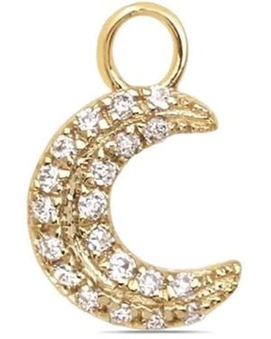 Lark & Berry 9Kt Marvelous Moon Diamond Charm - Metallic