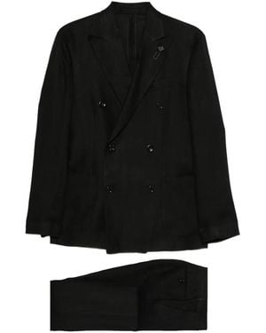 Lardini Costume À Veste À Boutonnière Croisée - Black