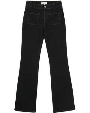 Ba&sh Ross Mid-Rise Flared Jeans - Black