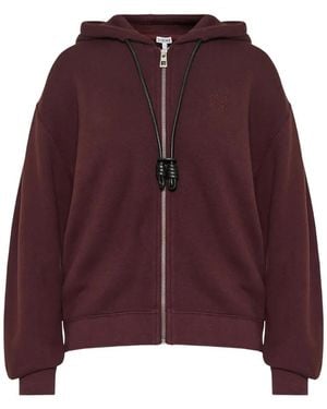 Loewe Kapuzenpullover Mit Reißverschluss - Lila