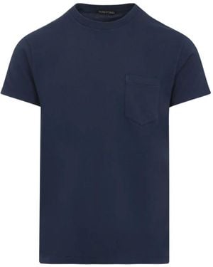 Tom Ford パッチポケット Tシャツ - ブルー