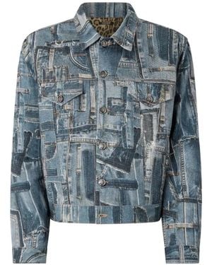 Roberto Cavalli Patchwork Denim Jacket - Blue