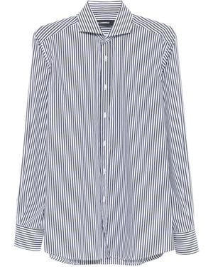 Karl Lagerfeld Striped Cotton Shirt - Blue