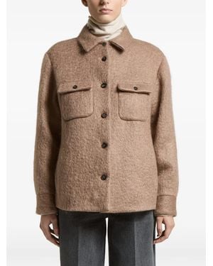 Peserico Button-Up Chest-Pocket Jacket - Natural