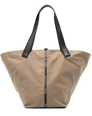 Alexander Smith Große Lauren Tote Bag Mit Logo-Streifen - Natur
