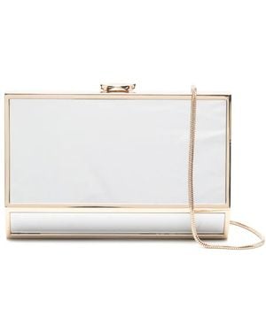 Jonathan Simkhai Maddox Mirror Clutch Bag - White