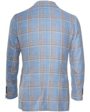Sartorio Napoli Glen Plaid Sport Jacket - Blue