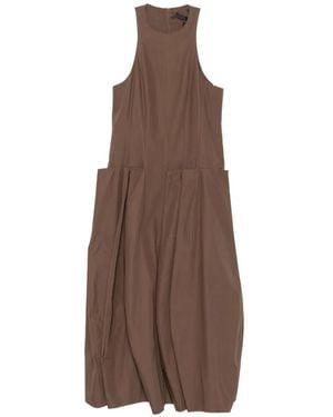 Tibi Ärmelloses Midikleid - Braun