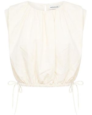 Nicholas Aila Sleeveless Crop Top - White