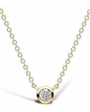 Pragnell 18Kt Brilliant-Cut Diamond Solitaire Pendant Necklace - Metallic