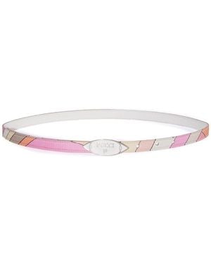 Emilio Pucci Logo-buckle Belt - Pink